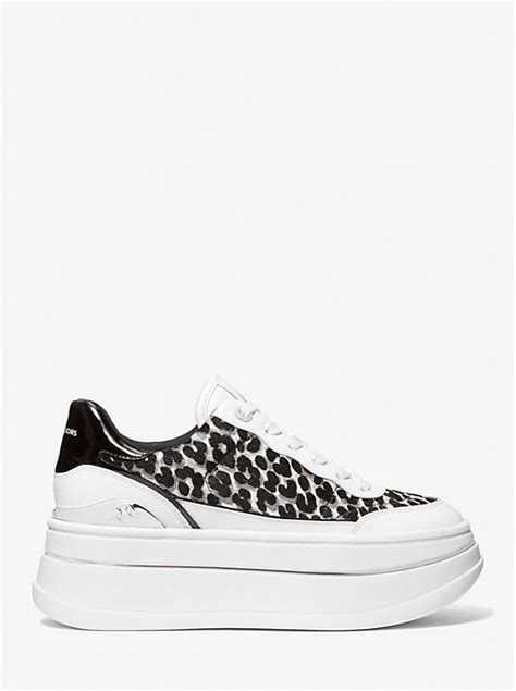 michael kors cheetah sneakers|Hayes Cheetah Print Calf Hair Platform Sneaker.